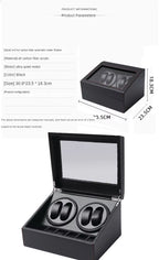 MACHER Carbon fiber 4pcs automatic watch winder box + 6pcs watch holder - Performance Driven Racing Timepieces - Richard mille, jacob&co homage Watches