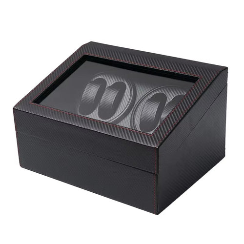 MACHER Carbon fiber 4pcs automatic watch winder box + 6pcs watch holder - Performance Driven Racing Timepieces - Richard mille, jacob&co homage Watches