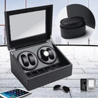 MACHER Carbon fiber 4pcs automatic watch winder box + 6pcs watch holder - Performance Driven Racing Timepieces - Richard mille, jacob&co homage Watches