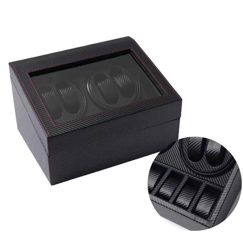 MACHER Carbon fiber 4pcs automatic watch winder box + 6pcs watch holder - Performance Driven Racing Timepieces - Richard mille, jacob&co homage Watches