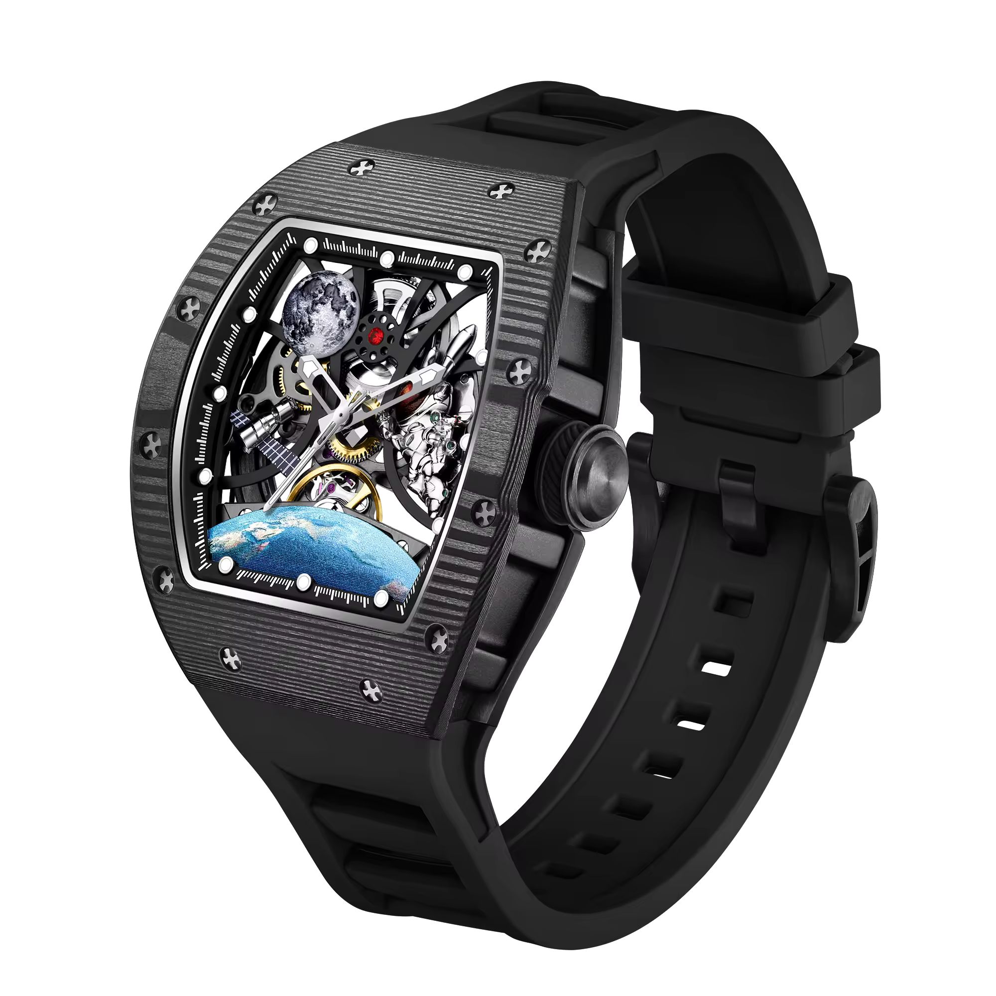 MACHER Spacemaster (Carbon fiber case edition) - Performance Driven Racing Timepieces - Richard mille, jacob&co homage Watches